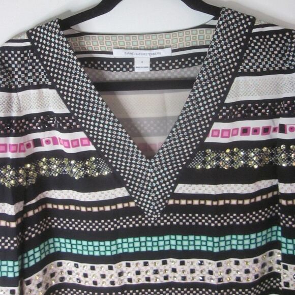 DVF Ruby Silk Dress Size 6 - Picture 11 of 16